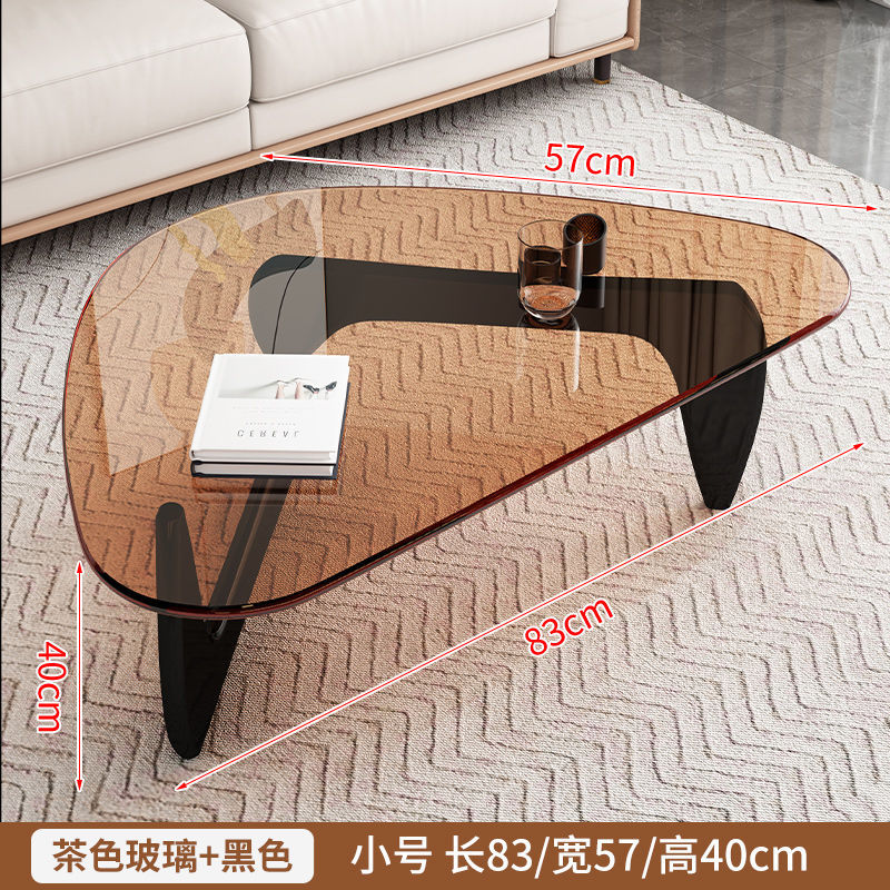 브라운 유리 + 블랙 오크 다리