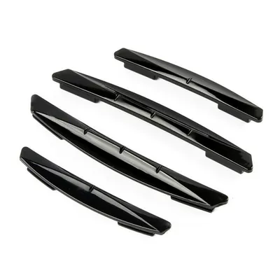 Car bumper strip car door decorative stickers anti-collision adhesive car body anti-scratch anti-scratch protective strip anti-collision adhesive strip 4-piece set (Qapı və bamper qoruyucu zolaqlar) - black