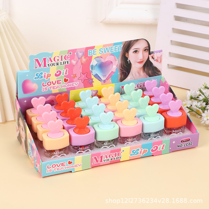 Cross-border Magic cute ice cream fruit flavor lip glaze non-fading non-stick Cup lasting moisturizing Moisturizing Lip Glaze