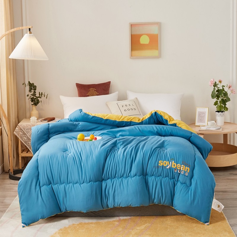 new pattern Soybean fibre quilt student dormitory thickening Double Winter quilt household keep warm gift quilt wholesale