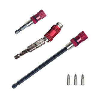 1/4 "Multi-angle Variable Extension Rod Magnetic Electric Screwdriver Hexagon Handle 6.35mm Batch Head Quick-off