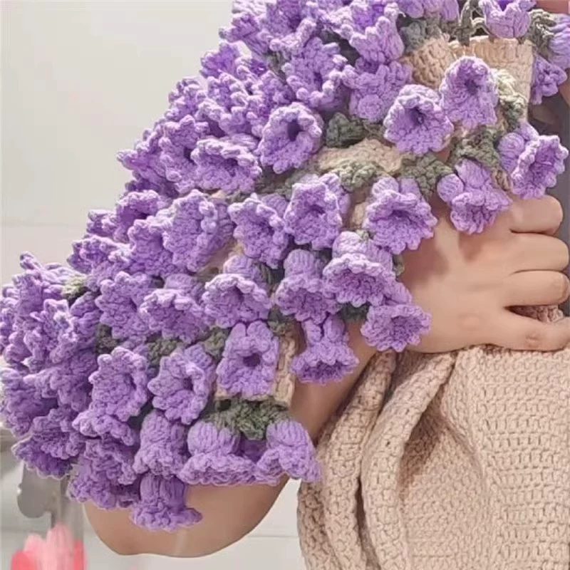 Букет роз одеяло ручной вязки акриловые материалы