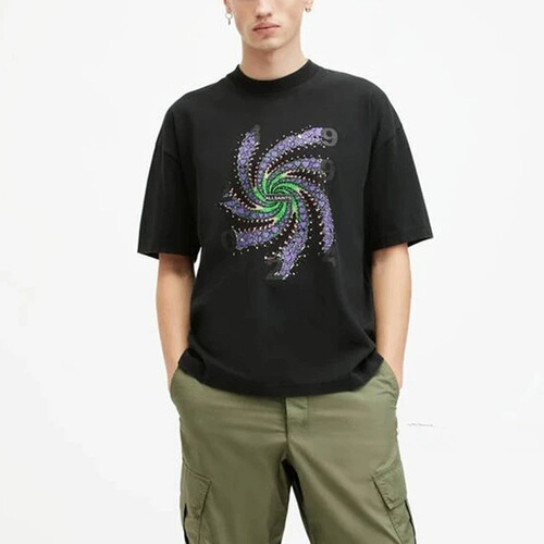 European and American niche trend T-shirt Men's loose classic letter pattern printed short-sleeved Women's Halloween T-shirt