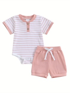 I 65621 Summer Baby Romper Short Sleeve �냺�ļ��B�w��