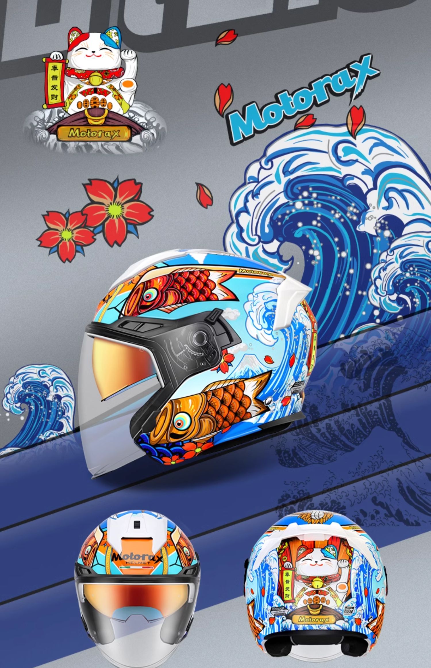 Motorax S30 Motorcycle Helmet Half Helmet Summer Scooter Bluetooth Dual Lens