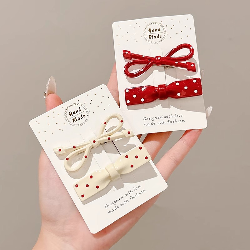 Anchor Red Wave Point Bow Hairpin Hermoso Side Clips Peel Broken Clips Facial Cleaning Clips