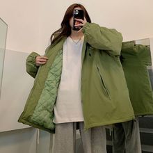 棉服女冬季学生外套oversize宽松ins韩版遮屁加绒加厚潮冬季棉服