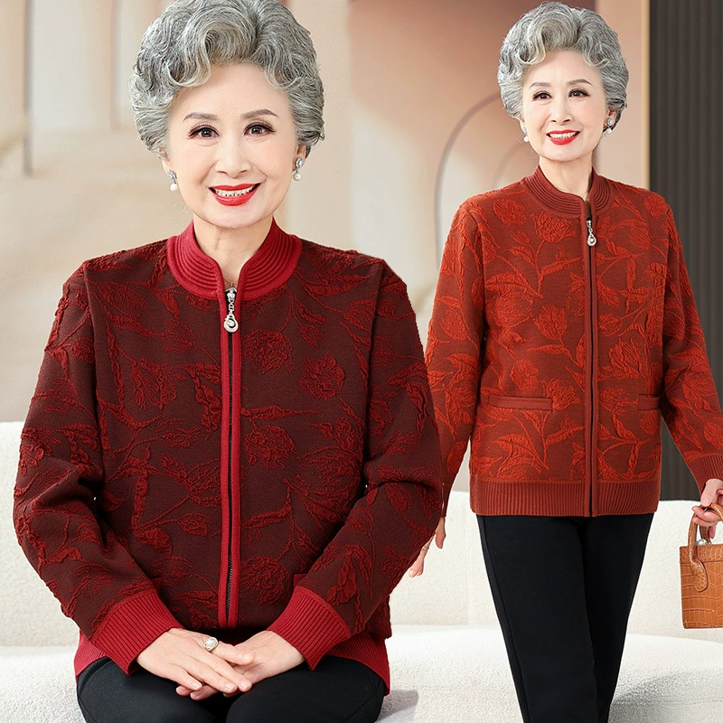 Благородная мама осень-зима плюс бархатный топ женский кардиган на молнии