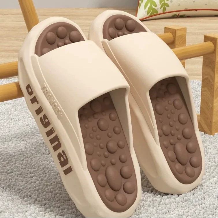 2025 домашние тапочки для мужчин на лето, дышащие с толстой подошвой, мягкие EVA подошвы, нескользящие, мужская спортивная обувь