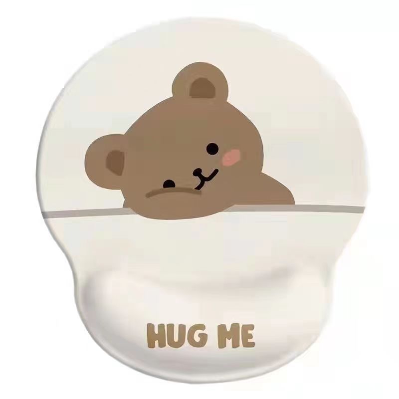 리틀 화이트 베어 손목 마우스 패드