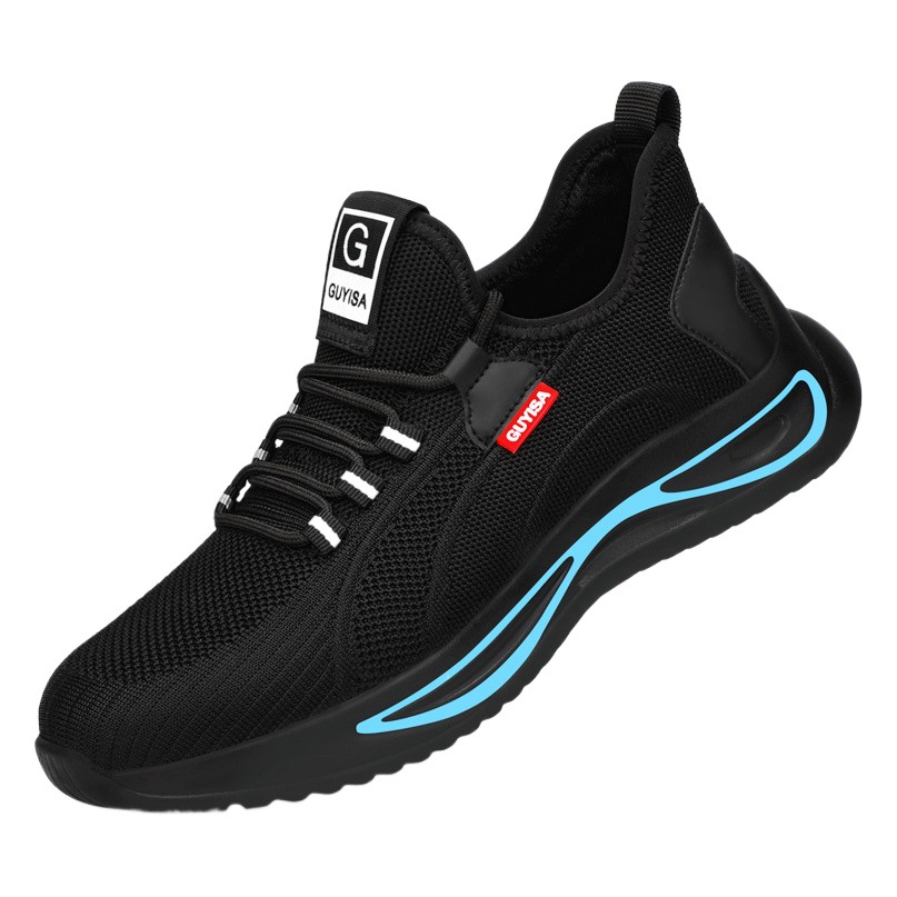 Zapatos de Seguridad para Hombre, Puntera de Acero, Malla Tejida, Antiaplastamiento, para Industria y Construcción image 1