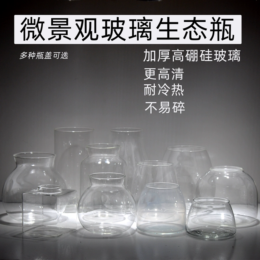 Маленькая рыбья аквариум стеклянная бутылка эко-бутылка мха маленькая пустая бутылка DIY с микроландшафтом мини-столешница