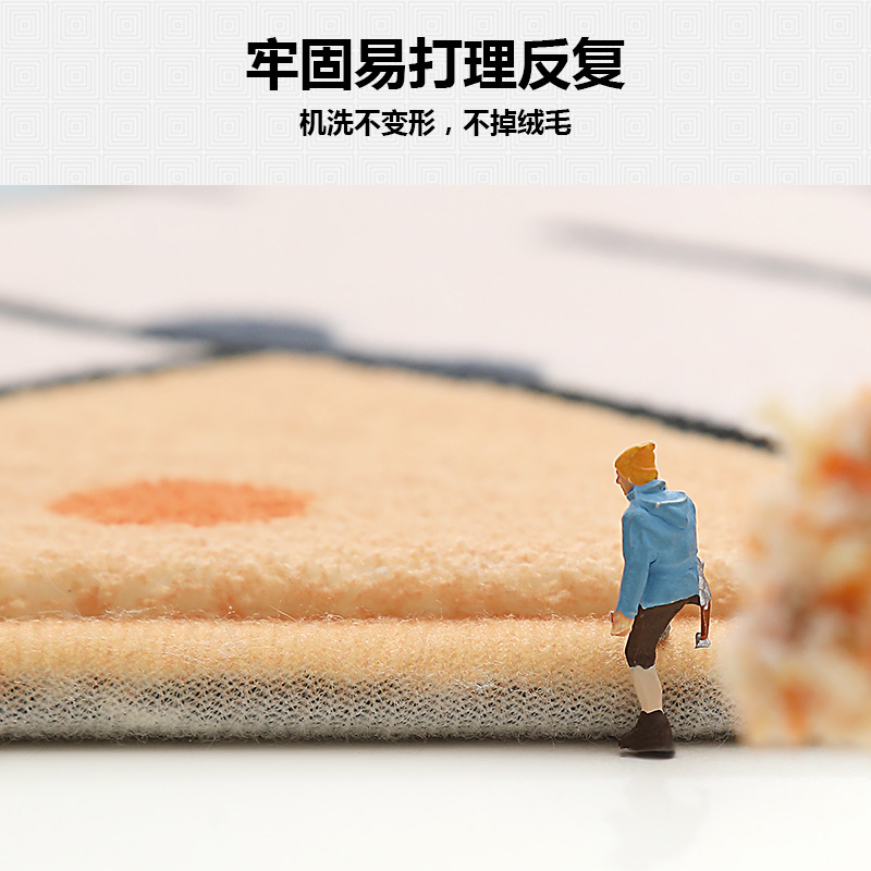 卡通地垫进门口仿羊绒加厚脚垫卫生间浴室吸水防滑垫子卧室地毯