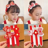 Детский комплект, ободок на липучке, аксессуар для волос, челка, наклейки, 3 шт