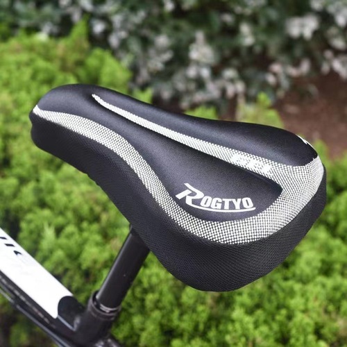 Bicycle seat cushion cover mountain bike silicone seat cover riding thickened sponge cushion soft saddle seat cover bicycle riding equipment