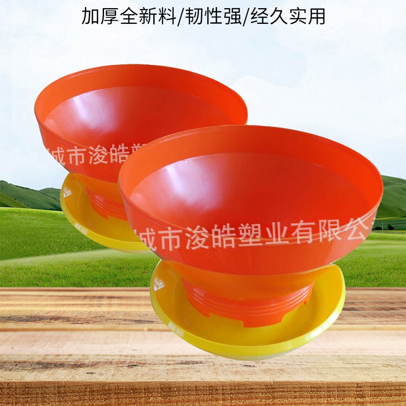 养鸡料槽家禽食盒水桶饲料桶小鸡饮水器水槽食槽设备料筒自动下料