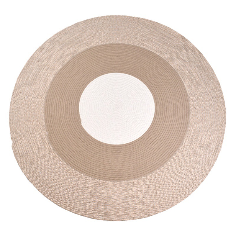 Estera de mesa hogar nórdico tejido hilo de algodón gradiente occidental placemat simple montaña decoración de escritorio tazón estera de aislamiento