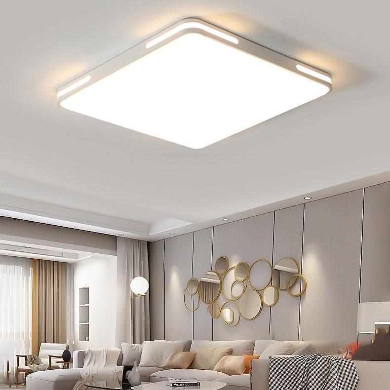 Lámpara de sala de estar LED ultrafina, ambiente simple y moderno, lámpara de dormitorio, paquete rectangular, iluminación de techo para el hogar