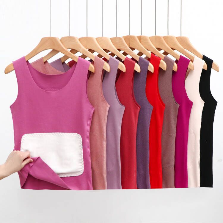 Double-Sided Velvet Waist and Belly Protection Thermal Vest for Women Winter New Style Inner Fleece-Lined Patch Slim Bottoming Shirt Top Double-Sided Velvet Waist and Belly Protection Thermal Vest for Women Winter New Style Inner Fleece-Lined Patch Slim Bottoming Shirt Top