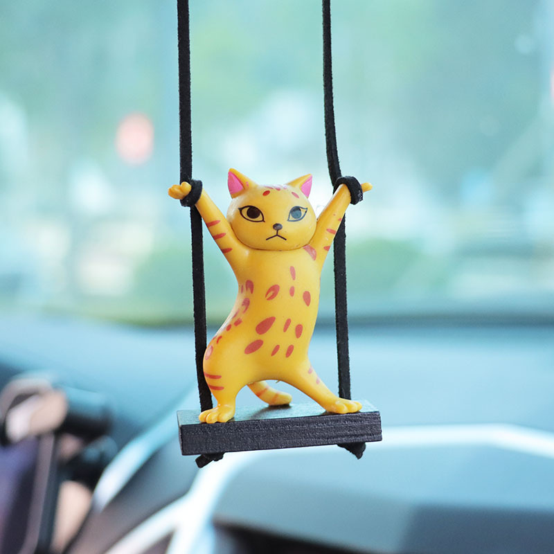 Twisted Waist Cat Car Pendant Car Interior Decoration Supplies Car Pendant Pendant Car Charms Car Supplies Batch