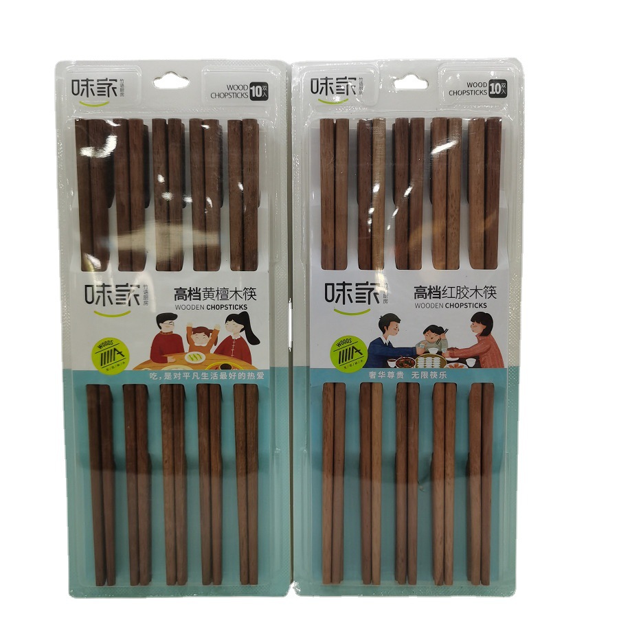 Weijia 노란 백단향 젓가락 XS1255 빨간 껌 젓가락 XS1231 목재 제품 가정용 상업용 주방 식기 원래 생태