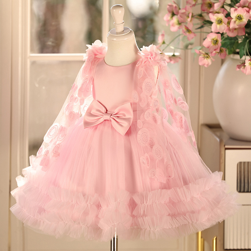 Vestido de niña transfronteriza vestido de princesa vestido de niña desfile anfitrión espectáculo vestido de nicho vestido de diseño