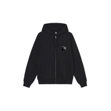 St*ssy Basic Stussy Zip Hood 经典Logo印花拉链连帽卫衣外套