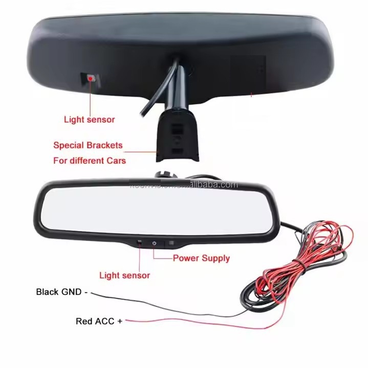 Automatic Anti-Glare Rearview Mirror, Intelligent Color-Changing, Manufacturer Supply, Suitable for Toyota and Honda