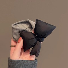 简约高级感黑色蝴蝶结发圈质感扎马尾发绳秋冬新款百搭外出头绳女