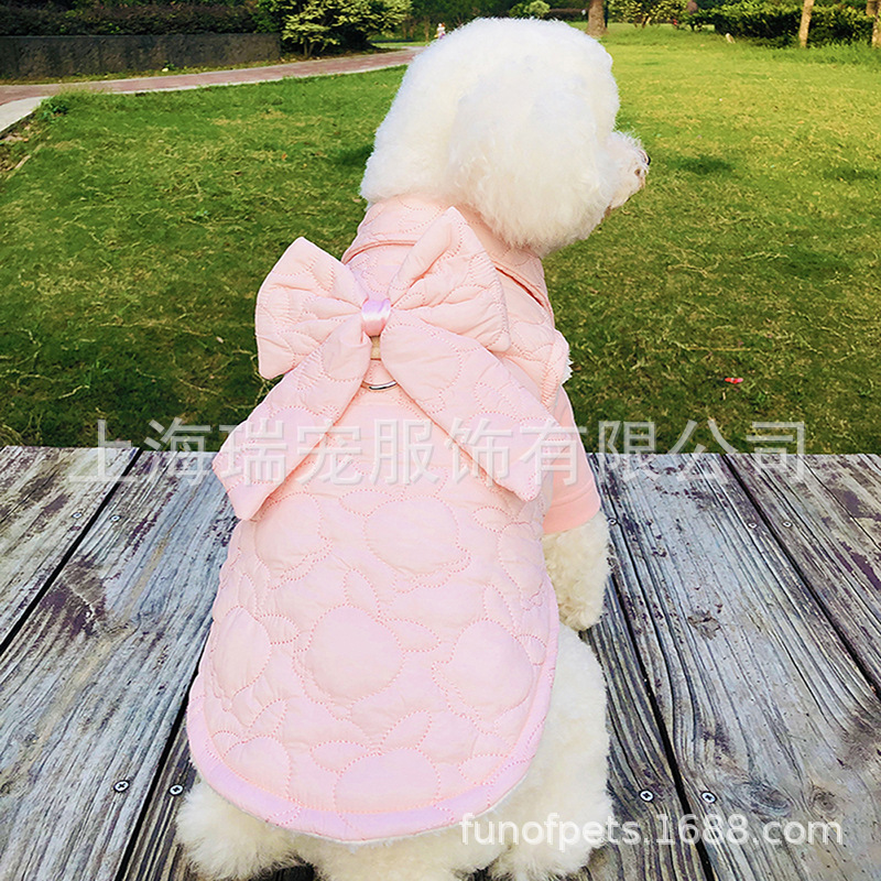 CQ715 conejo acolchado pajarita chaleco [Shanghai ropa para mascotas ropa de perro]