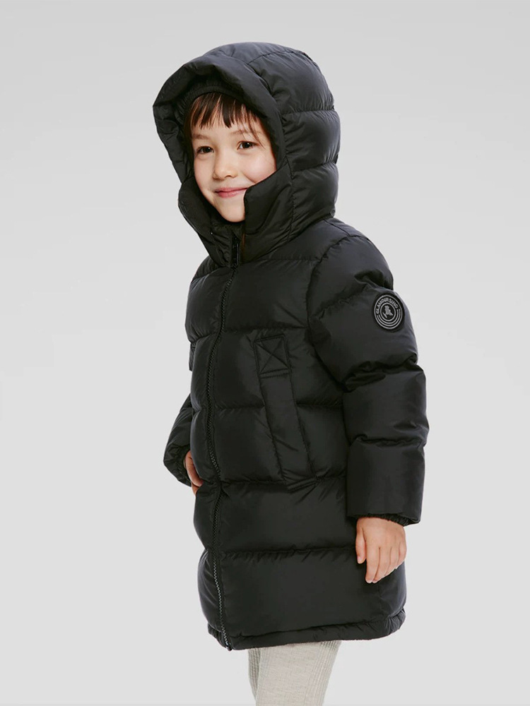 nanny same style thickened wind wall ushanka girls medium and big children down jacket boys‘ mid-length thick winter clothes windproof