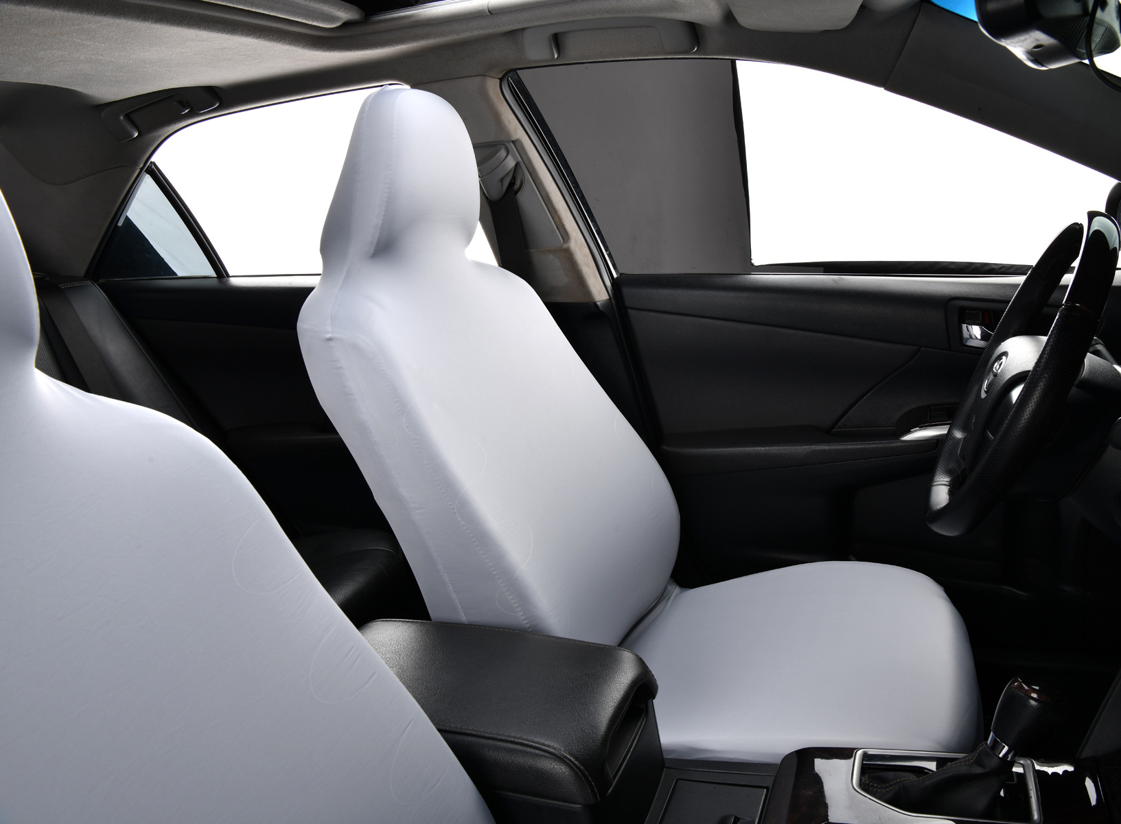 Ice Silk Elastic Non-Slip Car Seat Cover, Cooling B-Style Front Seat Single Universal Type Dustproof Car Seat Cover