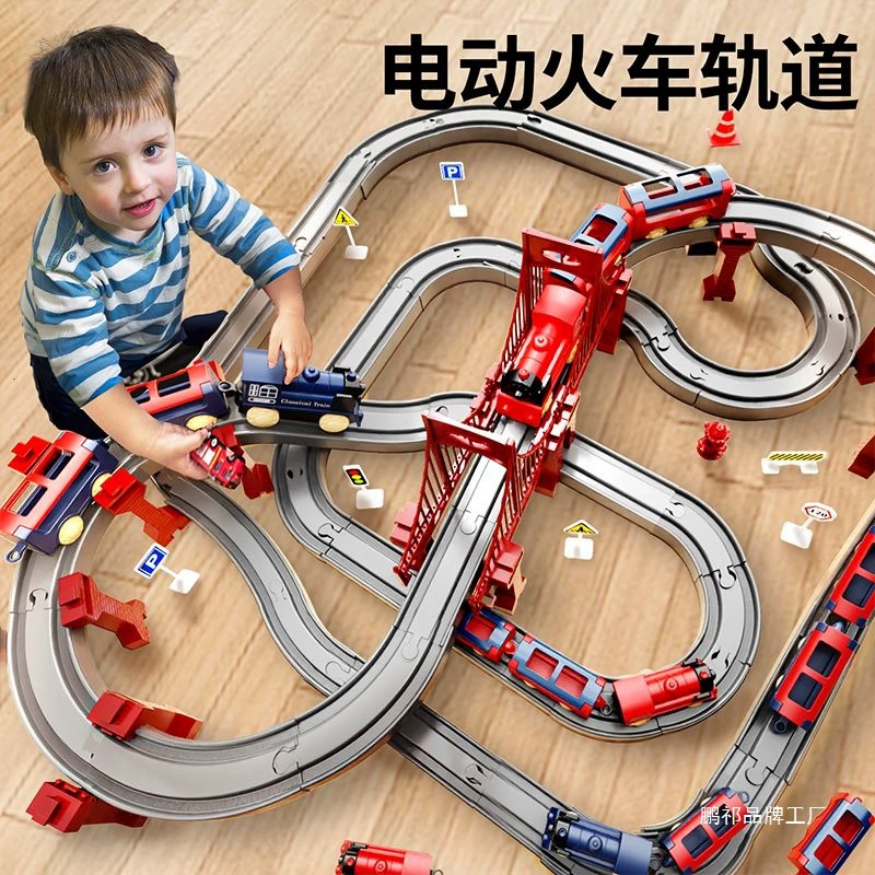 Electric constructor, realistic train railed, smart toy for boys, 3-6 years