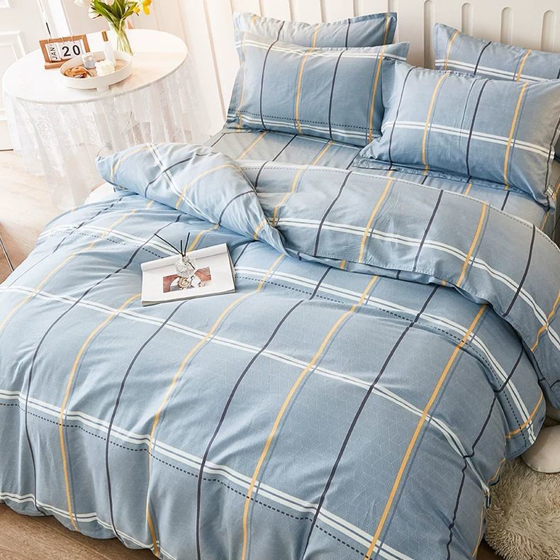 Cobertura de edredón de algodón 150x180x200x230 doble dormitorio de estudiantes individuales 100 cubierta de edredón de algodón conjunto de tres piezas