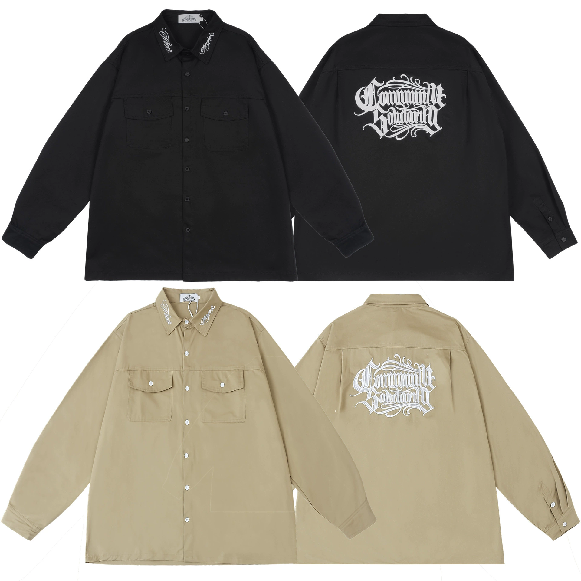 Мужской кардиган в стиле чикано с вышивкой в виде татуировки, модная брендовая рубашка