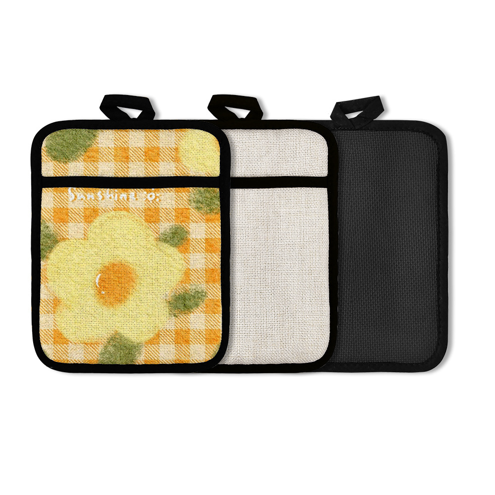 Nueva almohadilla de aislamiento térmico impresión de transferencia de calor almohadilla de aislamiento térmico de silicona estera anti-escaldado plato almohadilla de aislamiento térmico material al por mayor