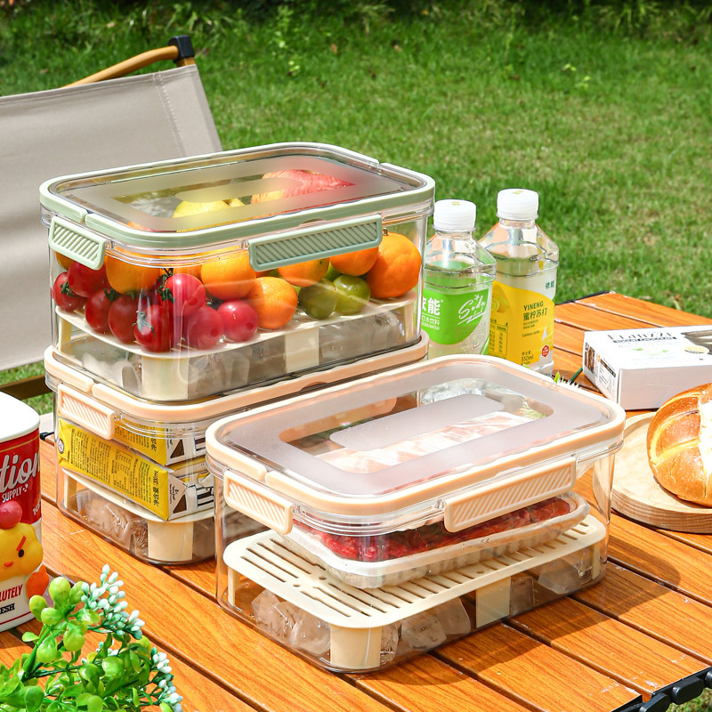 [Nueva actualización] Caja de conservación fresca portátil Camping al aire libre Caja sellada portátil Granos diversos, verduras, frutas, refrigerador Caja de conservación fresca