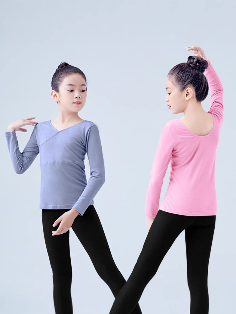Traje de Práctica de Danza para Niñas de 2 Piezas Algodón y Spandex Suave para Práctica de Danza image 4