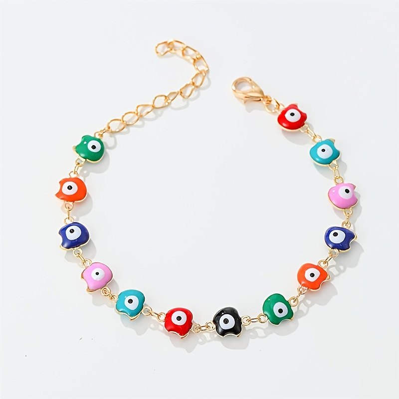 Fashion Devilu0027S Eye Copper Plating Bracelets Anklet Necklace 1 Piece