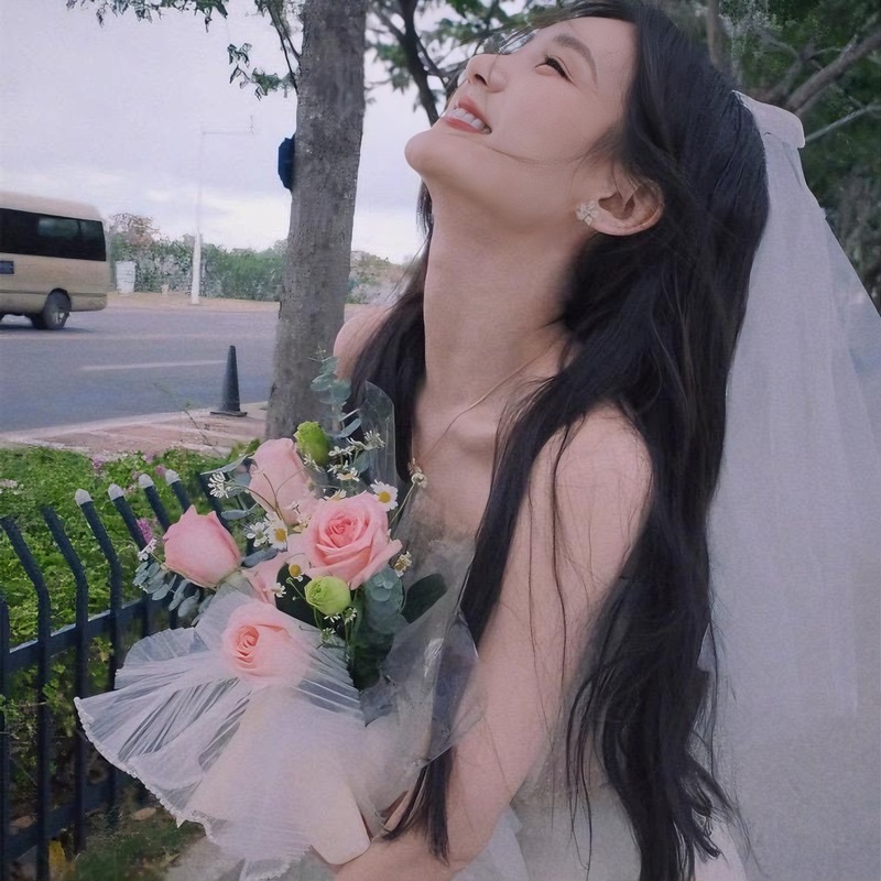 李一桐同款领证登记求婚头纱超仙拍照短款新娘结婚蝴蝶结蓬蓬纱|undefined