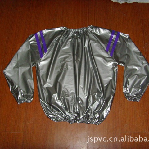 silver sports suit PVC for gym