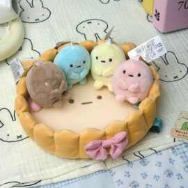 新品角落生物猫咪盘场景摆件可爱卡通毛绒玩具墙角生物装饰小玩偶