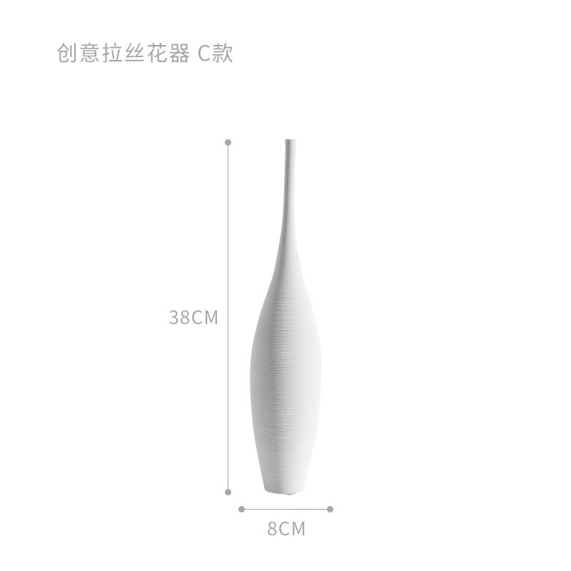 Beihanmei Jingdezhen jarrón de cerámica cepillado hecho a mano retro wabi-ji sala de estar del hogar decoración de Morandi
