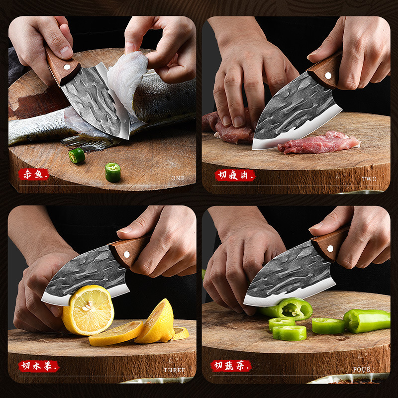 Cuchillo de cocina doméstico súper rápido afilado cuchillo de pesca cuchillo de corte de cocina mini cuchillo de matadero al aire libre de acero inoxidable Otros