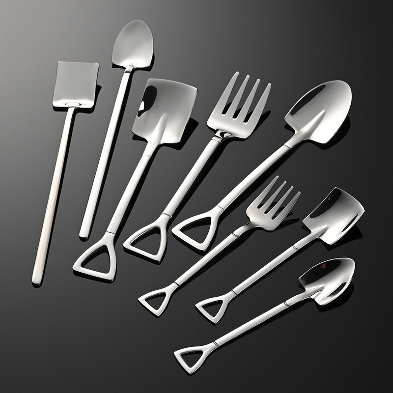 Stainless Steel Watermelon Coffee Spoon And Fruit Fork Set_voghion.com