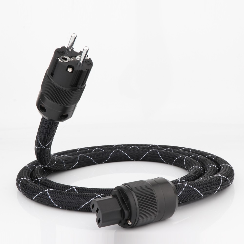 Preffair 欧标美标OFC高品质功插头镀铬放胆机音响连接线电源线