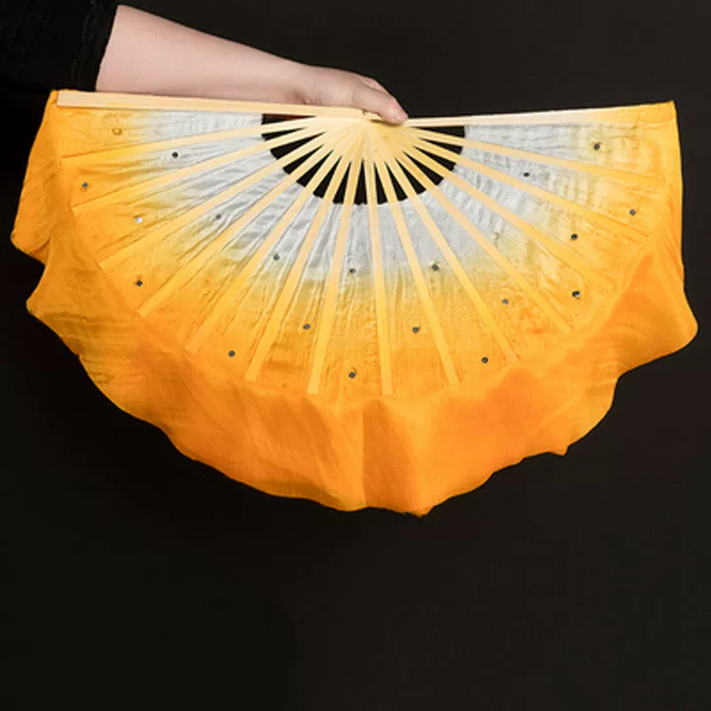 Dance fan simple silk dance fan double-sided children's Yangko 8 dance fan kindergarten primary school students performance.