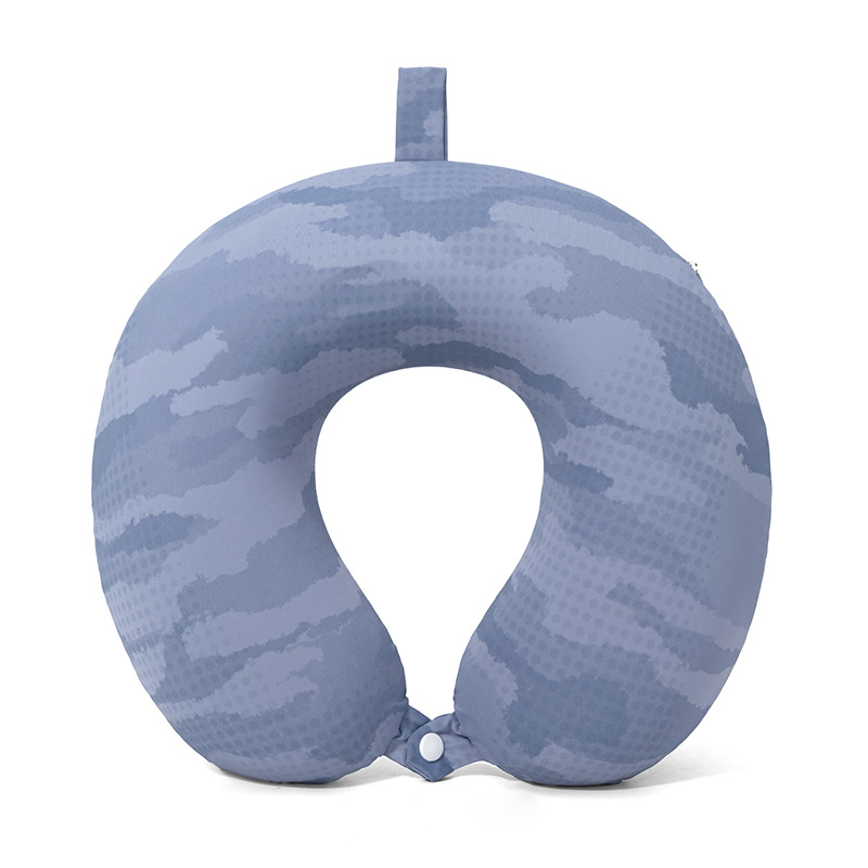Verano helado sensación fría protección de cuello almohada en forma de U portátil almacenable memoria almohada de cuello de algodón almohada de avión almohada al por mayor existencias