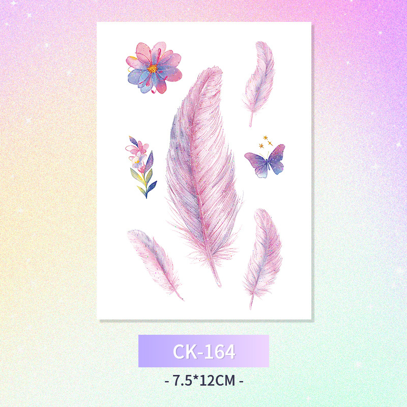 Glitter mariposa cara pegatinas tatuaje pegatinas hadas lavable impermeable de larga duración lindo unicornio ciervo Luna Estrella Planeta