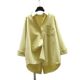 Design Sense Back Split Rose Pink Cotton Shirt Women's Loose Long Sleeve Shirt 2025 Spring All-match Cardigan Top
